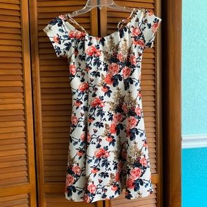 Floral. Off the shoulder sun dress
